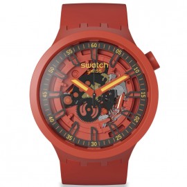 SWATCH OPEN HEARTS Red Rubber Strap SB01R100