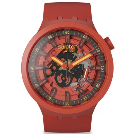 SWATCH OPEN HEARTS Red Rubber Strap SB01R100 