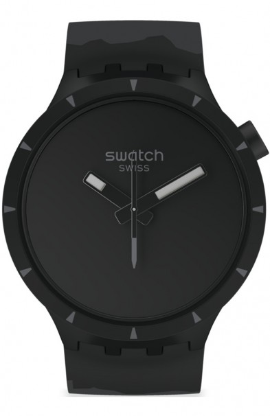 SWATCH BIOCERAMIC Lost In The Cave Black Rubber Strap SB03B110 