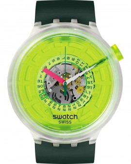 SWATCH Big Bold Blinded By Neon Green Biosourced Strap SB05K400