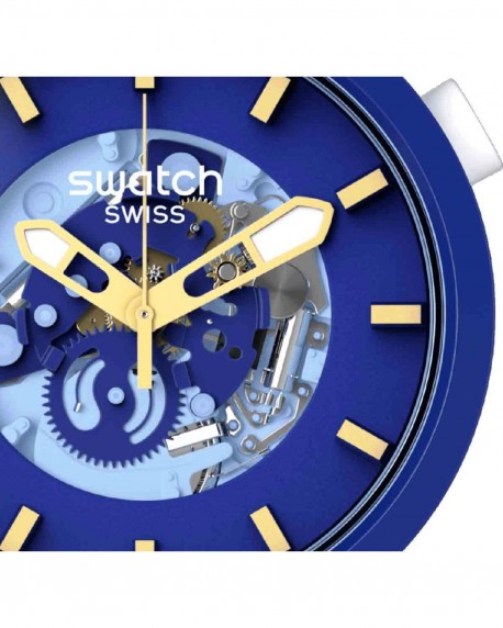 SWATCH Big Bold Bouncing Blue Silicone Strap SB05N105 