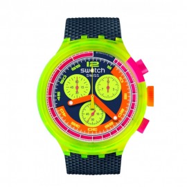 SWATCH NEON TO THE MAX Blue Biosourced Rubber Strap SB06J100