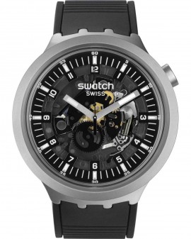 SWATCH Dark Irony Black Silicone Strap SB07S105