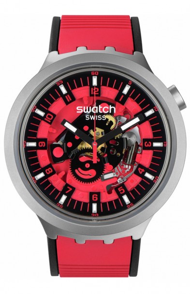 SWATCH Red Juicy Rubber Strap SB07S110 