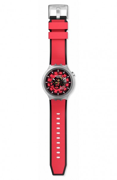 SWATCH Red Juicy Rubber Strap SB07S110 
