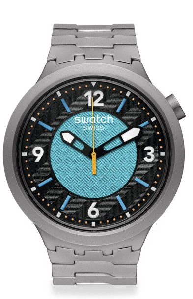 SWATCH Power Of Nature Frostbloom Silver Stainless Steel Bracelet SB07S116G 