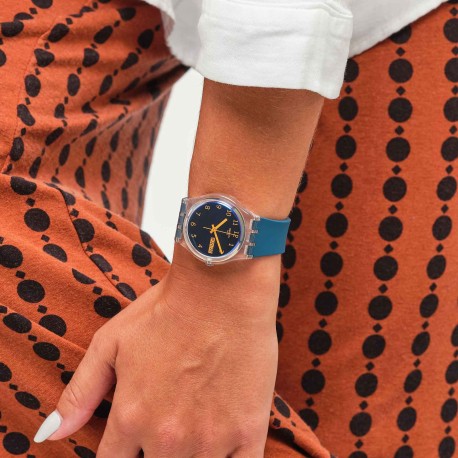 SWATCH Essentials Blue Away Blue Biosourced Strap SO28K700 