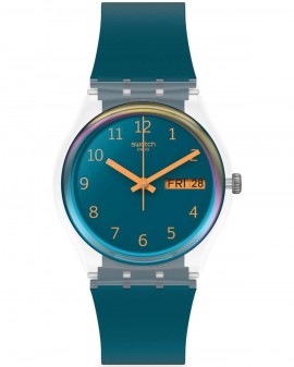 SWATCH Essentials Blue Away Blue Silicone Strap SO28K700