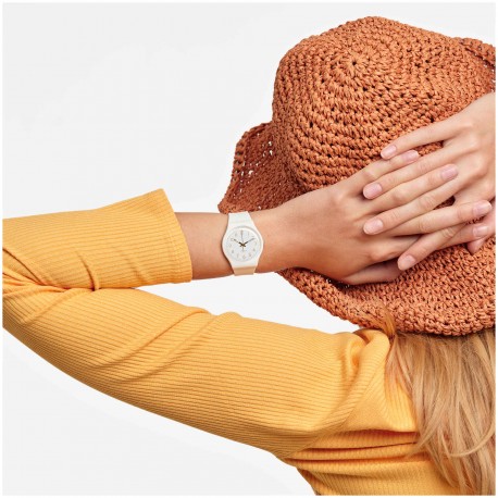 SWATCH White Bishop Rubber Strap SO28W106-S14 