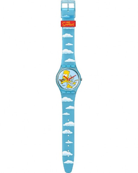 SWATCH Valentine's Day Simpsons Angel Bart Two Tone Silicone Strap SO28Z115 