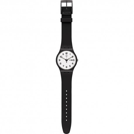 SWATCH Twice Again Black Rubber Strap SO29B703 