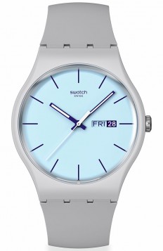 SWATCH Blueberry Sky Rubber Strap SO29M702