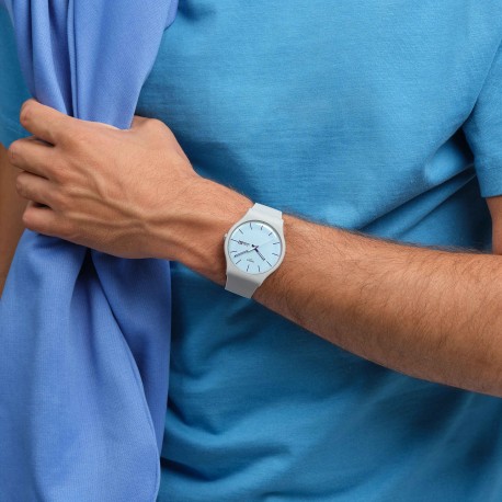 SWATCH Blueberry Sky Rubber Strap SO29M702 
