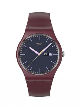 SWATCH Burgundy Berry Rubber Strap SO29R707