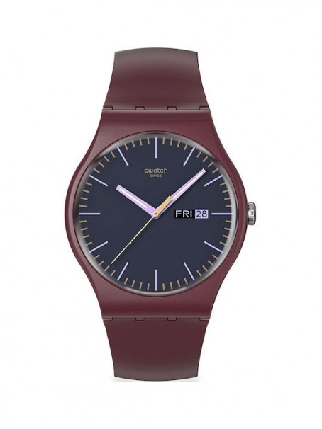 SWATCH Burgundy Berry Rubber Strap SO29R707 