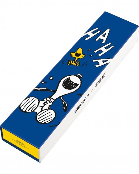SWATCH Peanuts Hee Hee Hee Blue Silicone Strap SO29Z106 