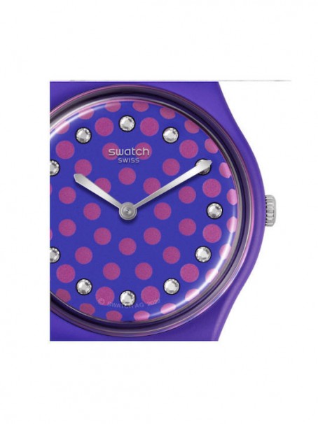 SWATCH Perfect Plum Purple Rubber Strap SO31V100 