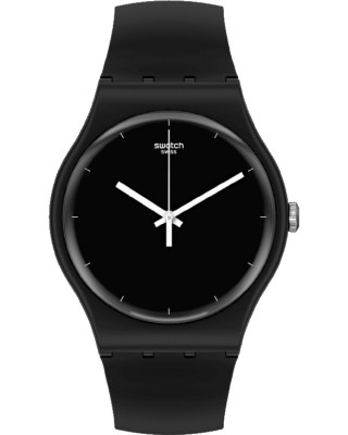 SWATCH Think Time Black Bioceramic Case-Black BioSourced Material Strap SO32B106