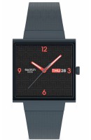 SWATCH SQUARED OFF Grey Rubber Strap SO34M701