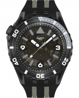 SWATCH Scubaqua Black Sea Nettle Two Tone Silicone Strap SSCU09B100