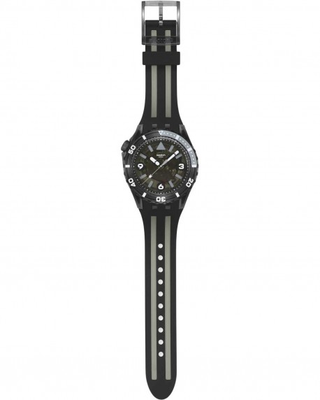 SWATCH Scubaqua Black Sea Nettle Two Tone Silicone Strap SSCU09B100 