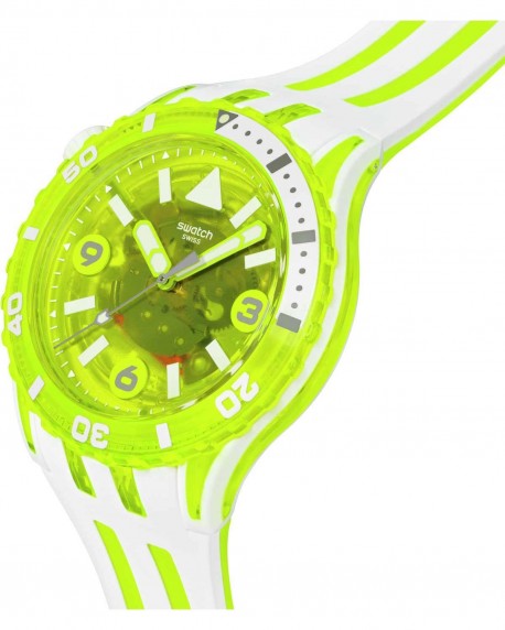 SWATCH Scubaqua Egg Yolk Two Tone Silicone Strap SSCU09J100 