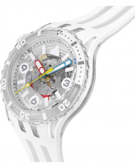 SWATCH Scubaqua Aurelia Aurita Two Tone Silicone Strap SSCU09K100 