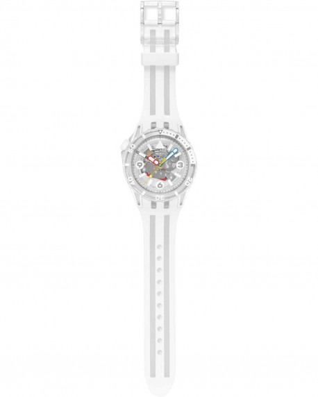 SWATCH Scubaqua Aurelia Aurita Two Tone Silicone Strap SSCU09K100 