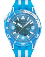 Ρολόι SWATCH Scubaqua Blue Fire Two Tone Silicone Strap SSCU09S100