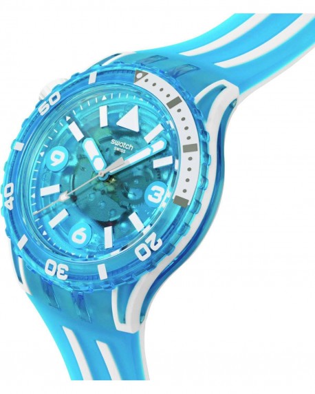 Ρολόι SWATCH Scubaqua Blue Fire Two Tone Silicone Strap SSCU09S100 