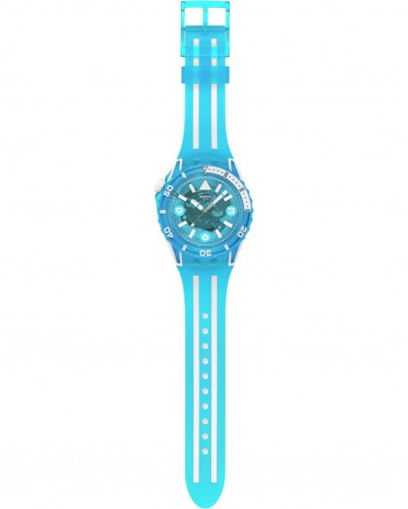 Ρολόι SWATCH Scubaqua Blue Fire Two Tone Silicone Strap SSCU09S100 