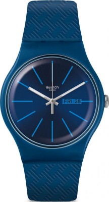 SWATCH Wave Path Blue Rubber Strap SUON713