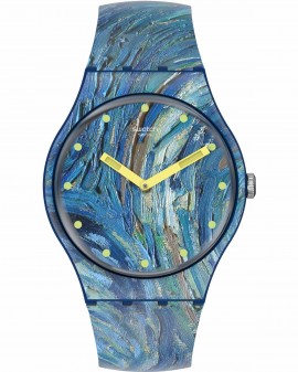 SWATCH MoMA The Starry Night By Vincent Van Gogh Silicone Strap SUOZ335