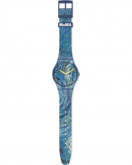 SWATCH MoMA The Starry Night By Vincent Van Gogh Silicone Strap SUOZ335 