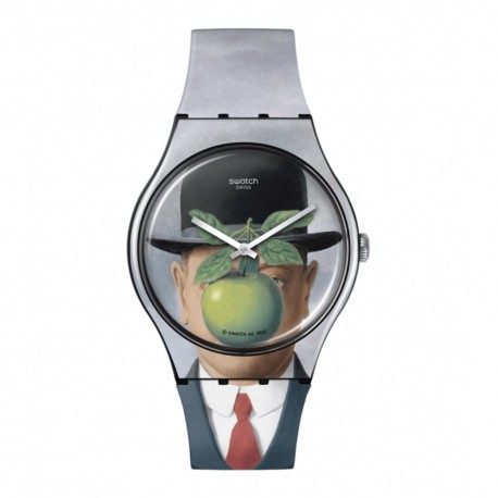 SWATCH LE FILS DE L'HOMME BY RENE MAGRITTE Multicolor Silinone Strap SUOZ350 