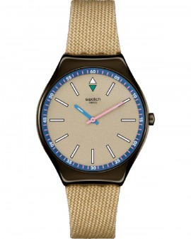 SWATCH Power Of Nature Sunbaked Sandstone Beige Combined Materials Strap SYXM100