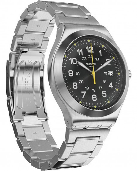 SWATCH Happy Joe Lime Silver Stainless Steel Bracelet YWS439G 