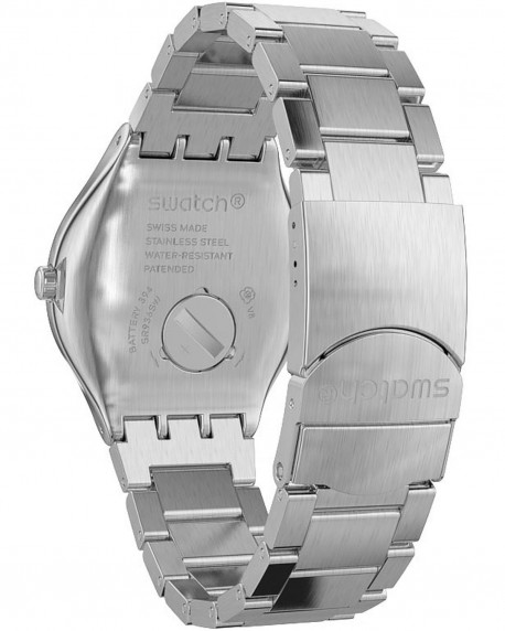 SWATCH Happy Joe Lime Silver Stainless Steel Bracelet YWS439G 