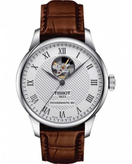 TISSOT T-Classic Le Locle Open Heart Automatic Brown Leather Strap T0064071603301