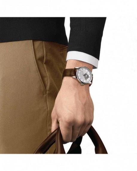TISSOT T-Classic Le Locle Open Heart Automatic Brown Leather Strap T0064071603301 