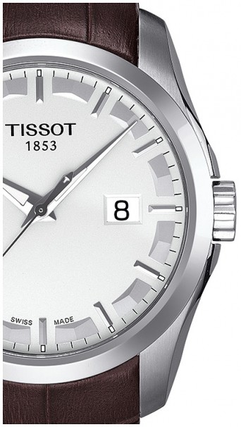 TISSOT Couturier Brown Leather Strap T0354101603100 