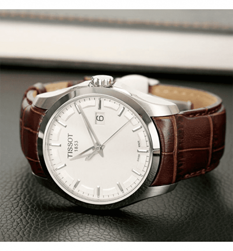 TISSOT Couturier Brown Leather Strap T0354101603100 