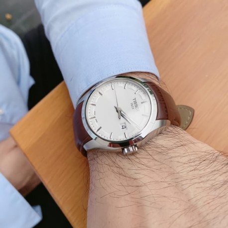 TISSOT Couturier Brown Leather Strap T0354101603100 