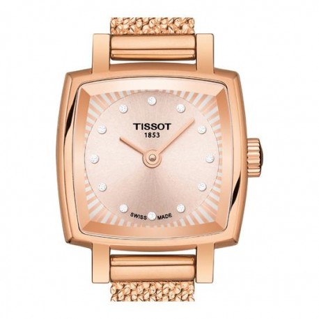 TISSOT T-Trend Lovely Square Rose Gold Stainless Steel Bracelet T0581093345600 