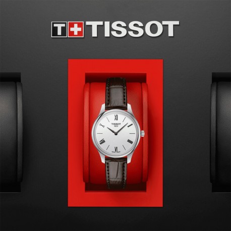 TISSOT Tradition Lady Brown Leather Strap T0632091603800 