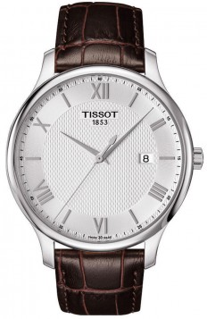TISSOT Tradition Brown Leather Strap T0636101603800