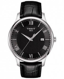 TISSOT Tradition Black Leather Strap T0636101605800