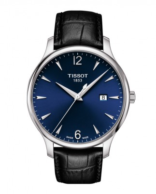 Tissot Tradition Black Leather Strap T063.610.16.047.00