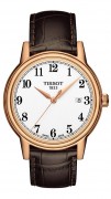 TISSOT T-Classic Carson Rose Gold,Brown Leather Strap T0854103601200
