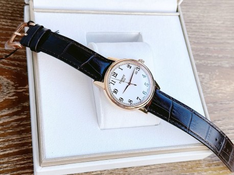 TISSOT T-Classic Carson Rose Gold,Brown Leather Strap T0854103601200 